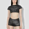 Activewear Printed Jersey Cropped T-Shirt