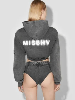 Community Cropped Zipped Hoodie