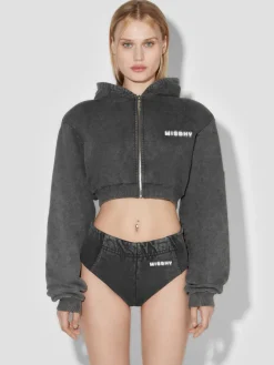 Community Cropped Zipped Hoodie
