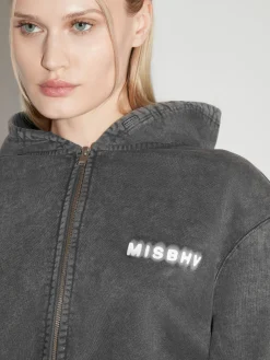 Community Cropped Zipped Hoodie