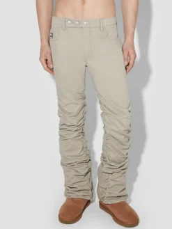 Cotton Twill Stacked Trousers