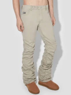 Cotton Twill Stacked Trousers