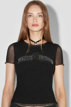 Crystal Logo Mesh T-Shirt