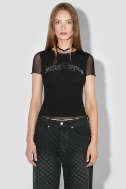 Crystal Logo Mesh T-Shirt