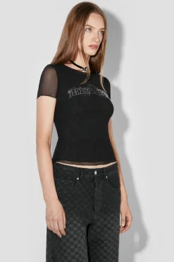 Crystal Logo Mesh T-Shirt