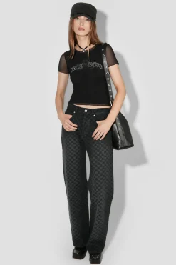 Crystal Logo Mesh T-Shirt