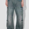 Dirt Bath Cargo Denim Trousers