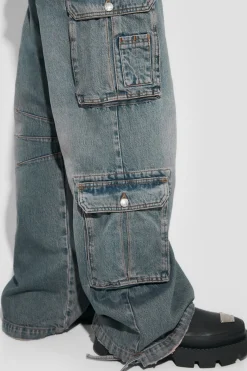 Dirt Bath Cargo Denim Trousers