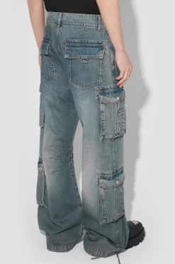 Dirt Bath Cargo Denim Trousers