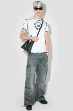 Dirt Bath Cargo Denim Trousers