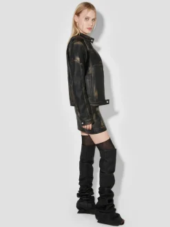 Distressed Leather Jacket