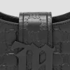 Embossed Leather Crossbody Bag Small