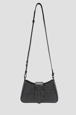 Embossed Leather Crossbody Bag Small