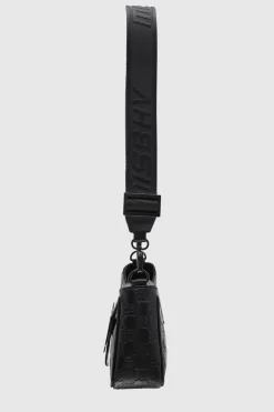 Embossed Leather Crossbody Bag Small