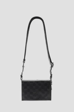 Embossed Leather Monogram Phone Pouch