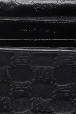 Embossed Leather Monogram Phone Pouch
