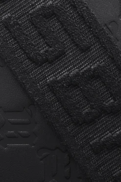 Embossed Leather Monogram Phone Pouch