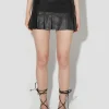 Faux Leather School Mini Skirt