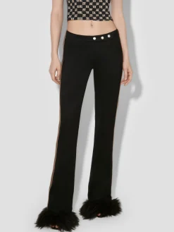 Faux Suede Moto Pants