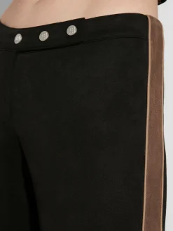 Faux Suede Moto Pants