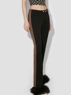Faux Suede Moto Pants