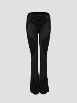 Flock Mesh Sport Flared Pants