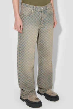 Jacquard Denim Monogram Trousers