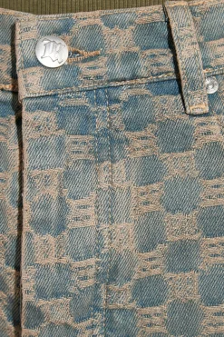 Jacquard Denim Monogram Trousers