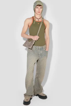 Jacquard Denim Monogram Trousers