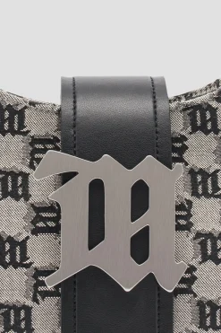 Jacquard Monogram Shoulder Bag Small