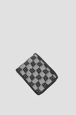 Jacquard Monogram Zipped Wallet