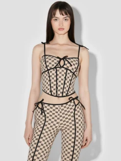 Monogram Coquette Corset Top