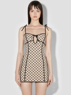 Monogram Coquette Mini Dress