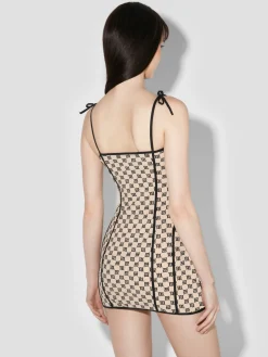 Monogram Coquette Mini Dress