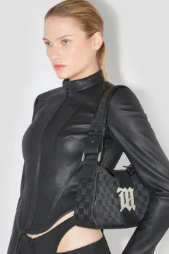 Nylon Monogram Shoulder Bag Medium