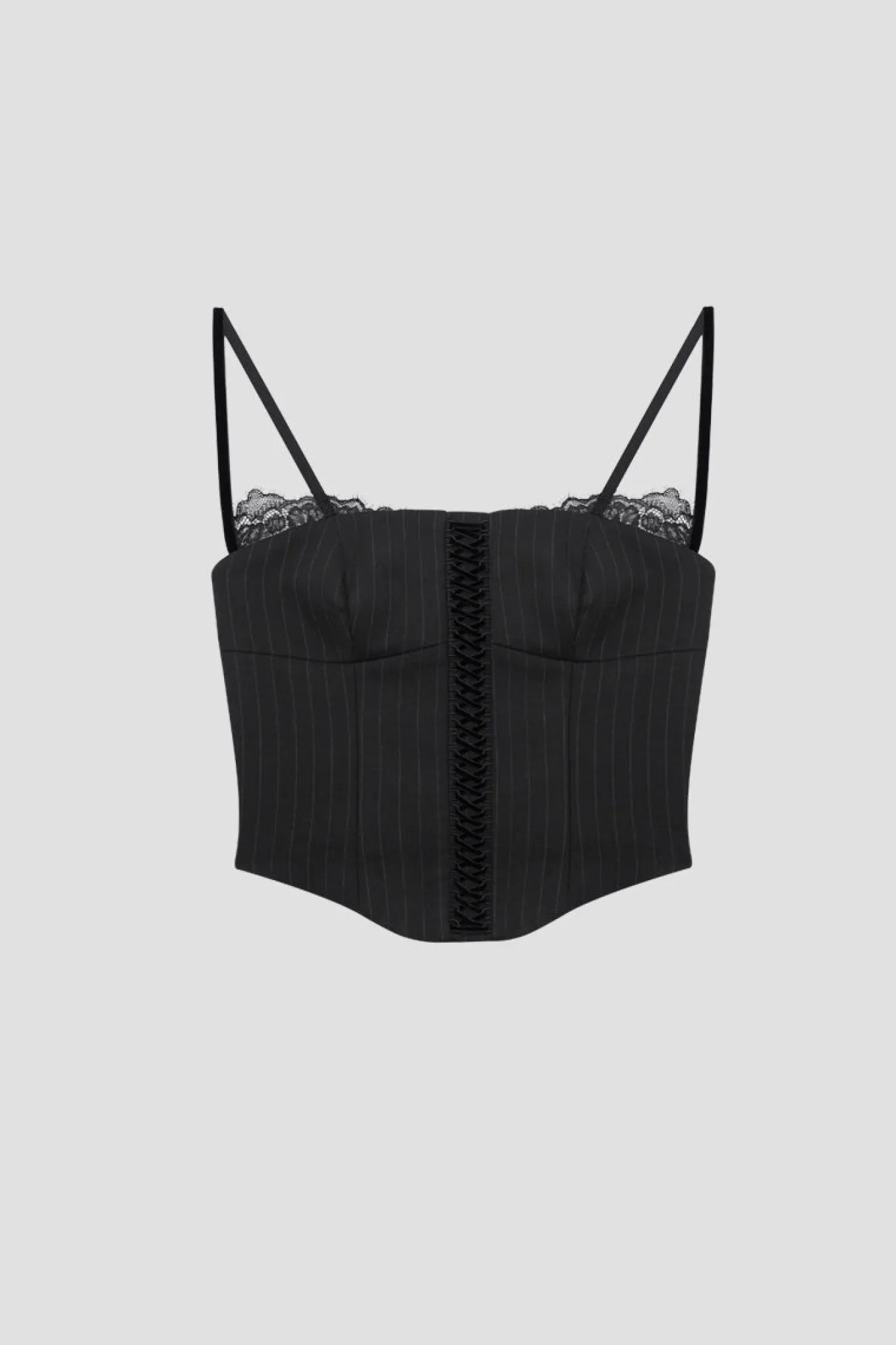 Office Pinstripe Corset Top