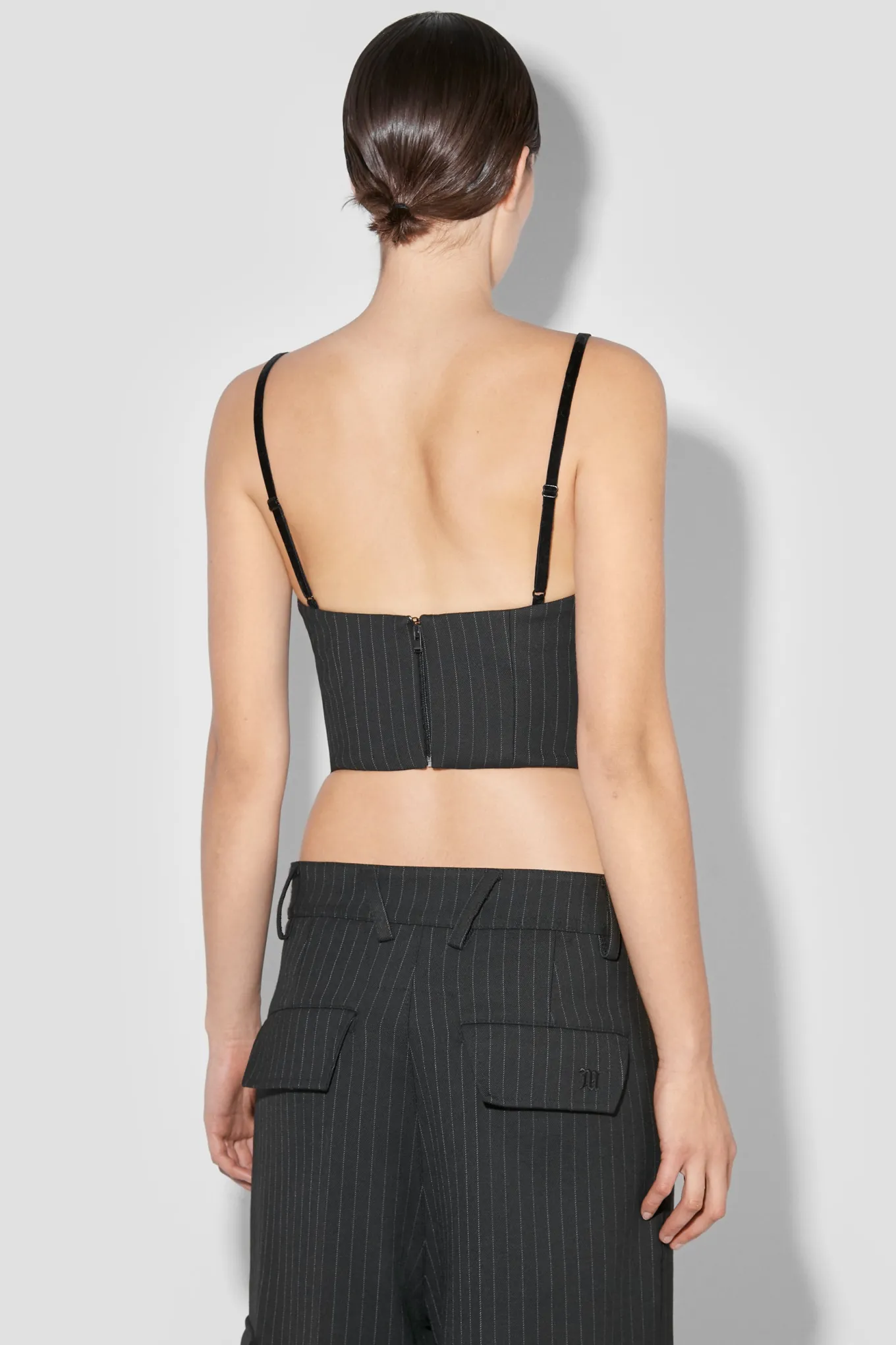 Office Pinstripe Corset Top