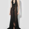 Recycled Viscose Chiffon Maxi Dress