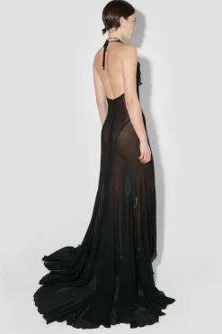 Recycled Viscose Chiffon Maxi Dress