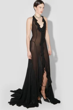 Recycled Viscose Chiffon Maxi Dress