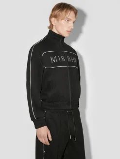 Star Faux Suede Track Jacket