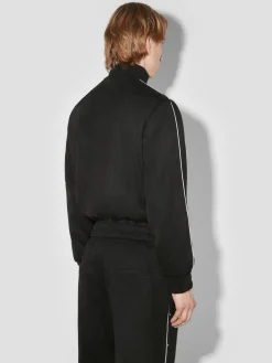 Star Faux Suede Track Jacket