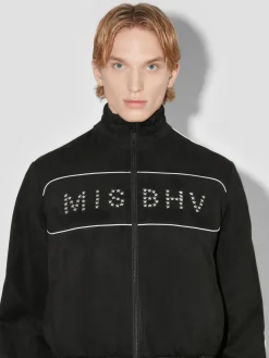 Star Faux Suede Track Jacket