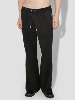 Star Faux Suede Track Pants