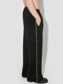 Star Faux Suede Track Pants