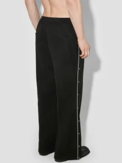 Star Faux Suede Track Pants