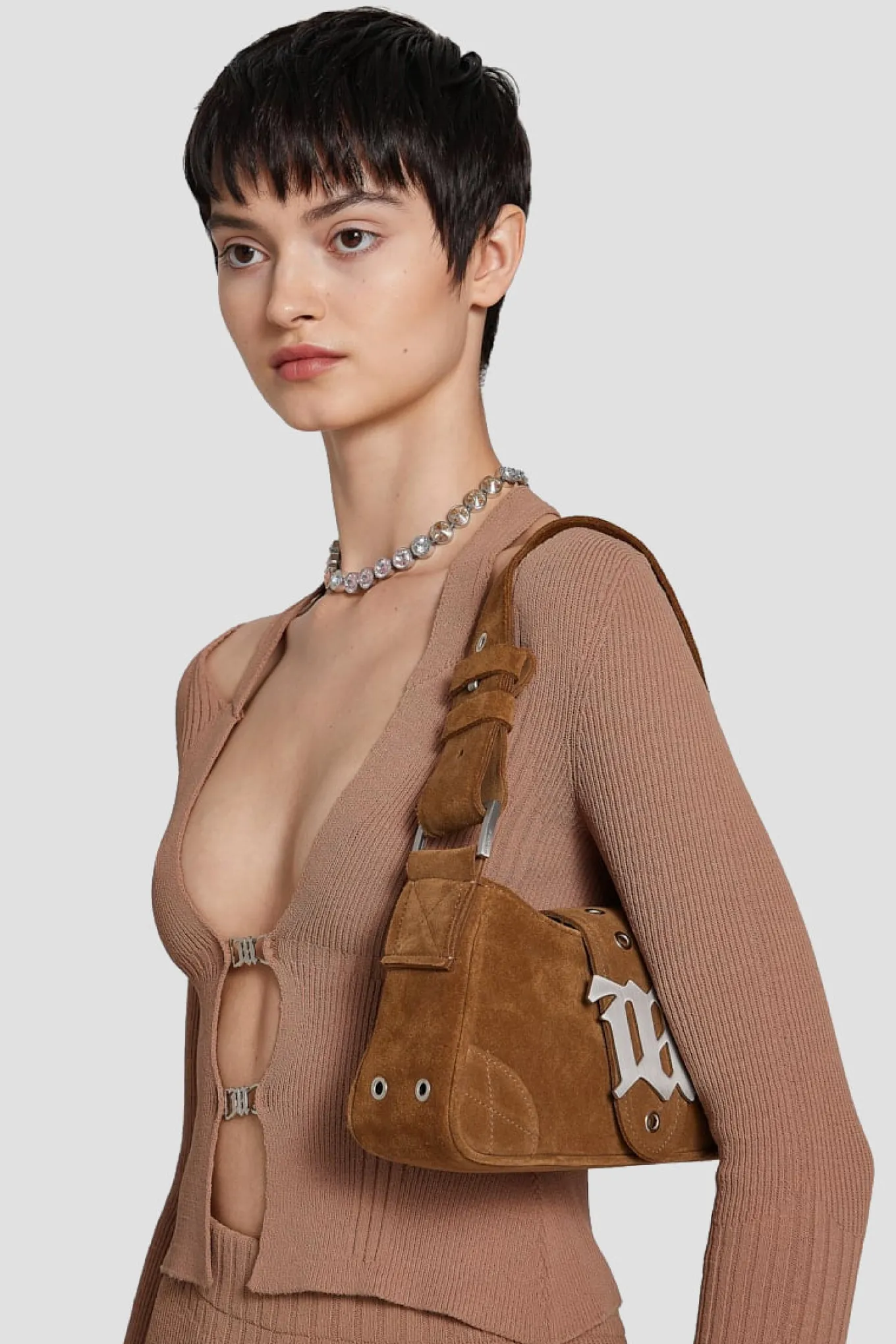 Suede Shoulder Bag Small
