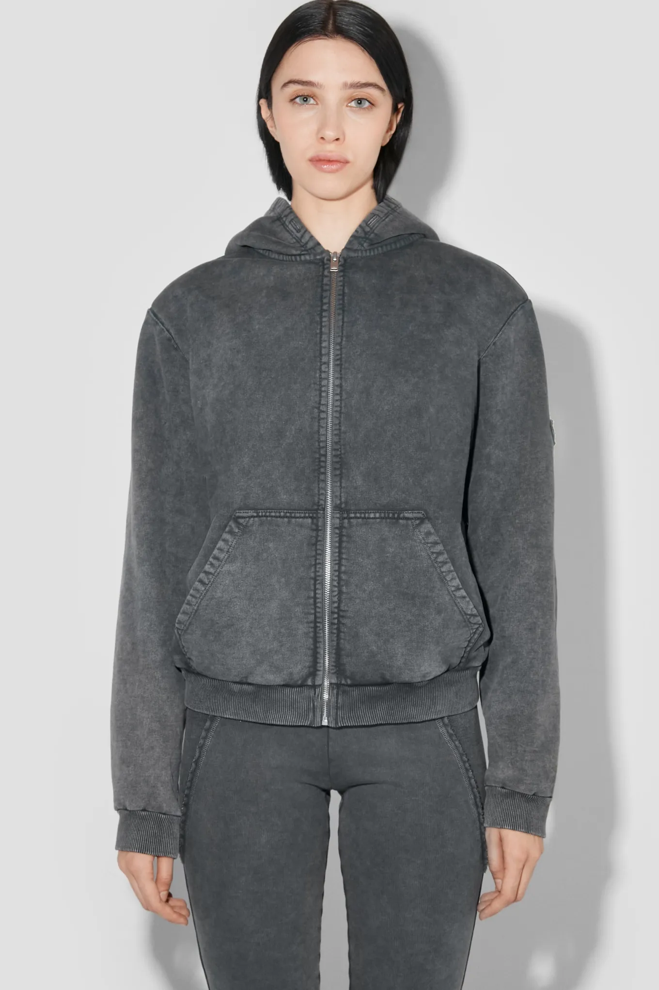 Trapezoid Zipped Hoodie