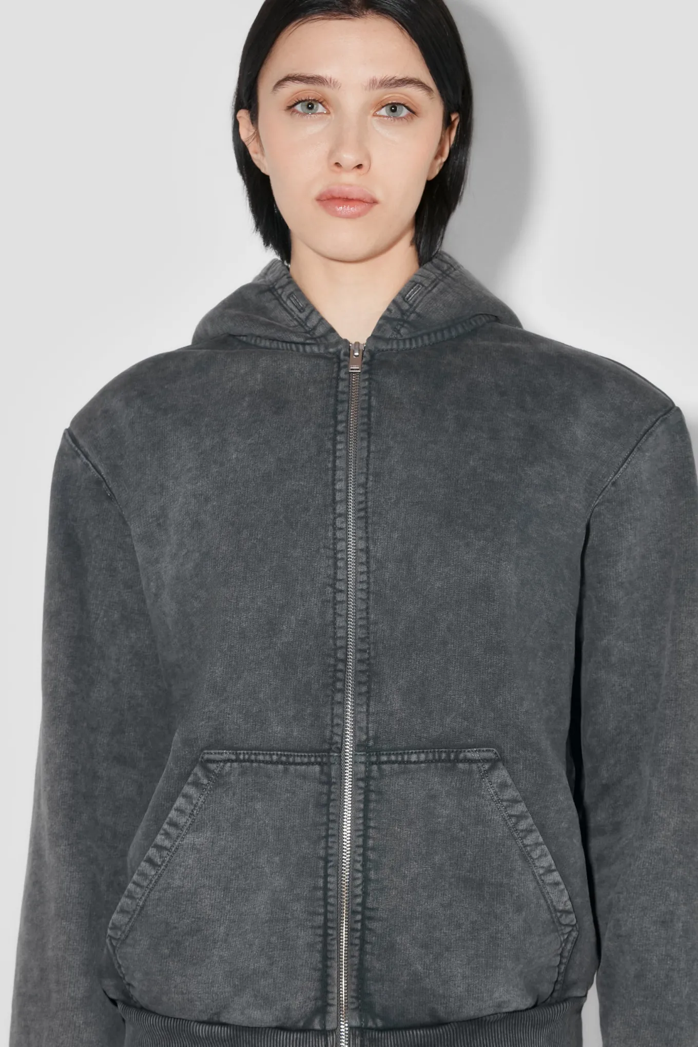 Trapezoid Zipped Hoodie