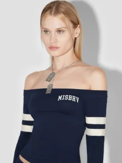 Varsity Off-Shoulder Longsleeve